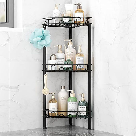 Standing Shower Caddy Corner, Black