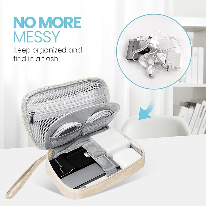 Electronics Travel Organizer, Business-Beige