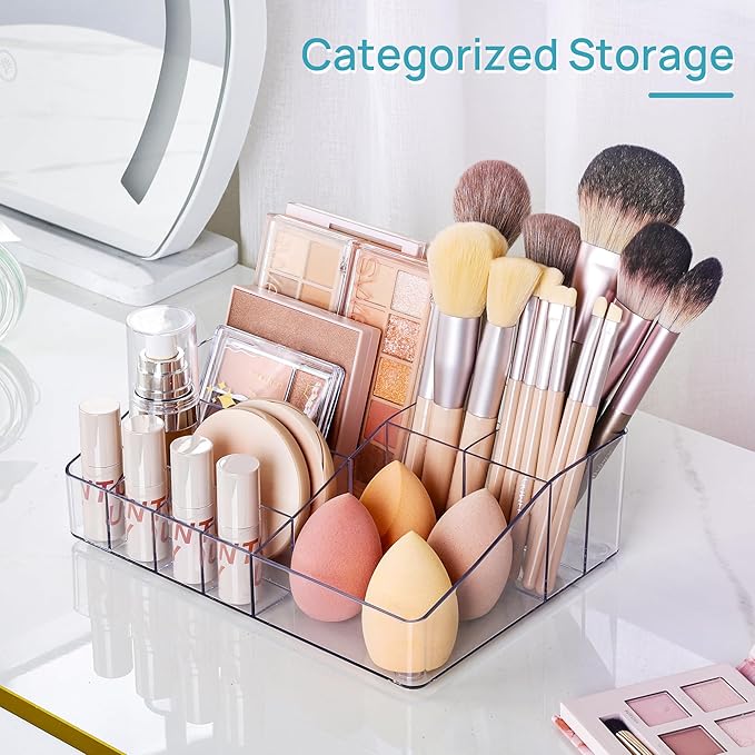3 Tier Clear Makeup Organizer with Drawer