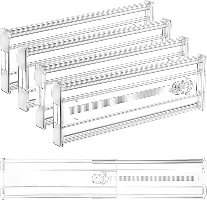 4 Pack 4" Regular Upgrade Drawer Dividers for Clothes