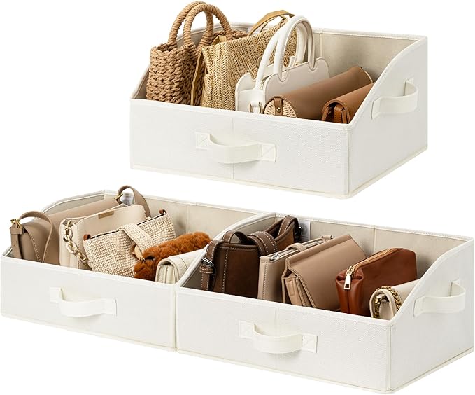 SAYS Purse Organizer for Closet, Trapezoid Storage Bins