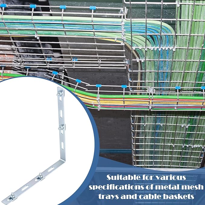 4 Pcs Wire Mesh Cable Tray Corner Bar L Type Cable Tray Corner Bar Kit