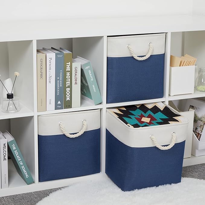 Bidtakay Storage Baskets Large Cube Storage Bins Fabric Baskets for Organizing