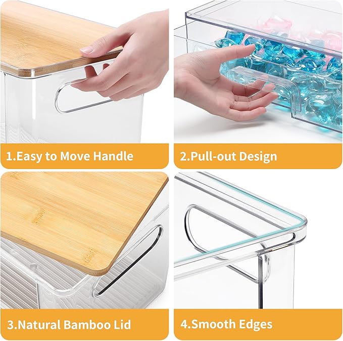 2Pcs Trash Bag Holder Under Sink Stackable Storage