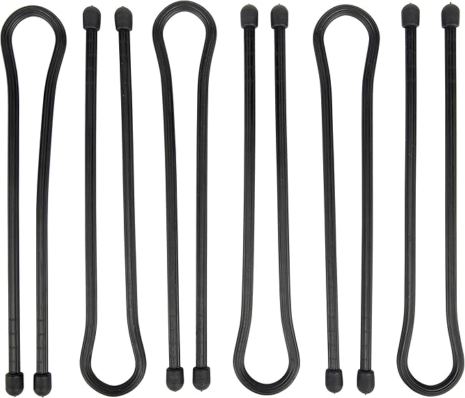 Nite Ize Gear Tie Original ProPacks - Reusable Rubber Twist Ties for Indoor & Outdoor Use - Bendable Wire Interior - Durable Rubber Exterior - Secure Grip - Black, 18" (6 Pack)