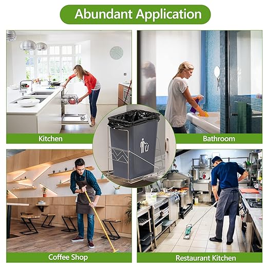 LIONONLY Pull Out Trash Can Under Cabinet, Sink Out, Slide-Out Cabinet Kit, Adjustable Garbage for 7-11 Gallon Can(Not Include Can)