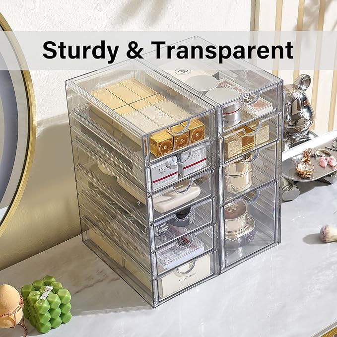 Acrylic Drawer Makeup Organizer with 10 Drawers