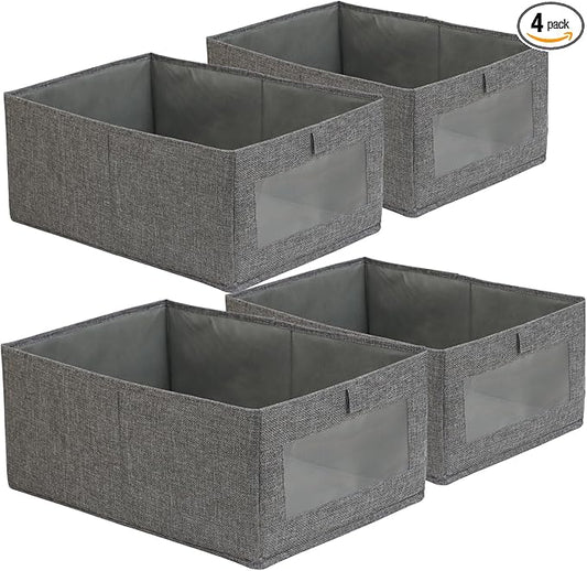 4 Pack Closet Organizers and Storage Bins