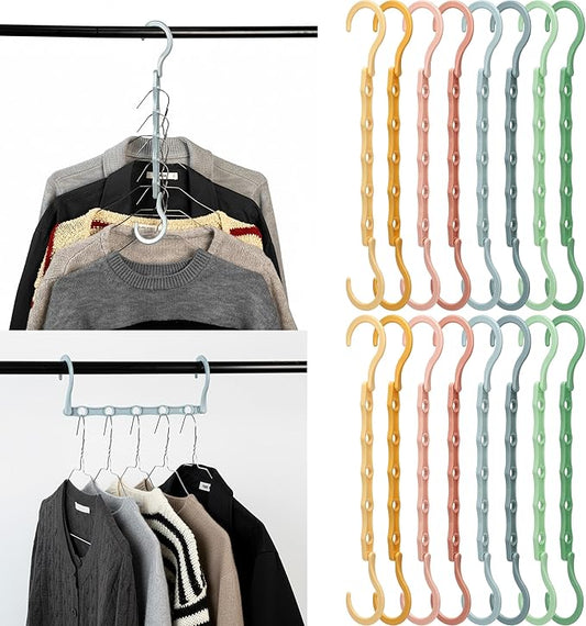 Mr. Pen- Space Saving Hangers, 16 pcs, 360° Rotating Hooks, Magic Cascading Hanger Organizer with 5 Enclosed Slots, Closet Organizers and Storage for Clothes, College Dorm Room Essentials