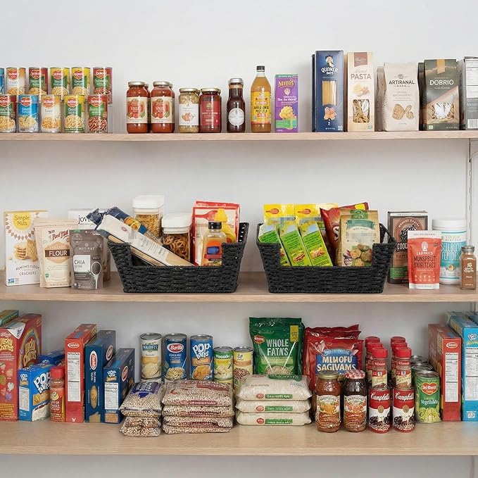 Wicker Storage Basket, Pantry Organizers and Storage