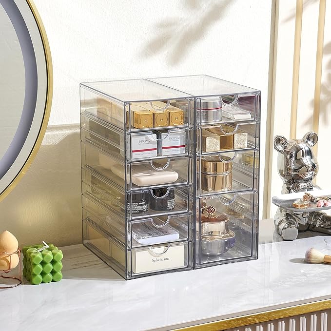 Acrylic Drawer Makeup Organizer with 10 Drawers