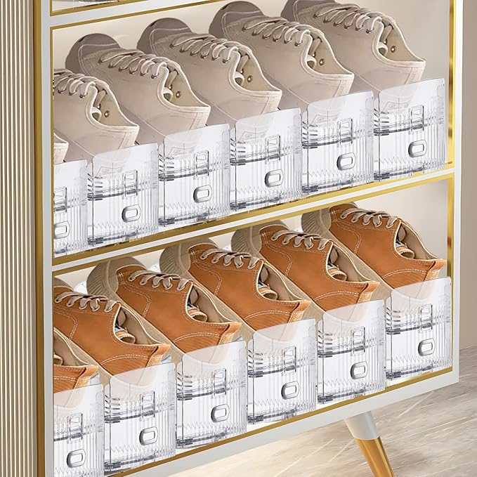 Transparent Shoe Slots Organizer for Closet