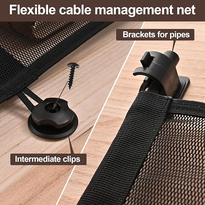 AURIZE Under Desk Cable Management Net