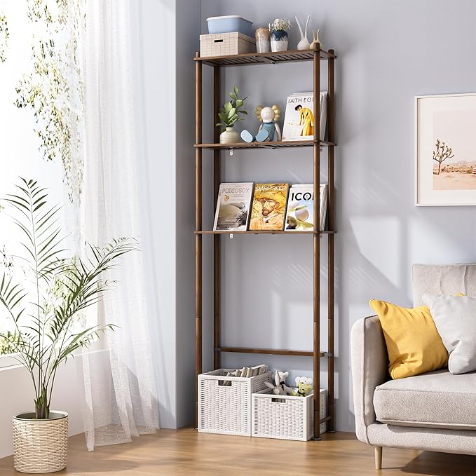 Bamboo Over The Toilet Storage Shelf, Walnut Brown