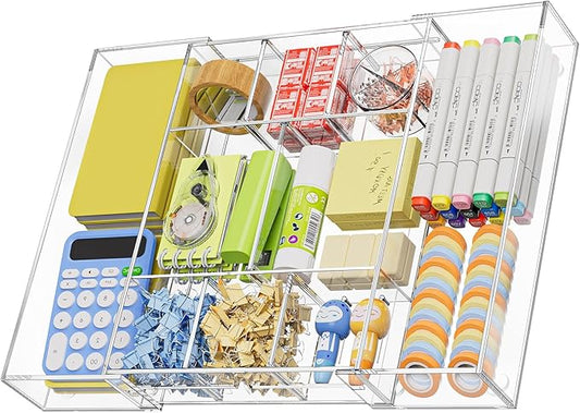 Acrylic Expandable Drawer Organizer, Makeup & Vanity