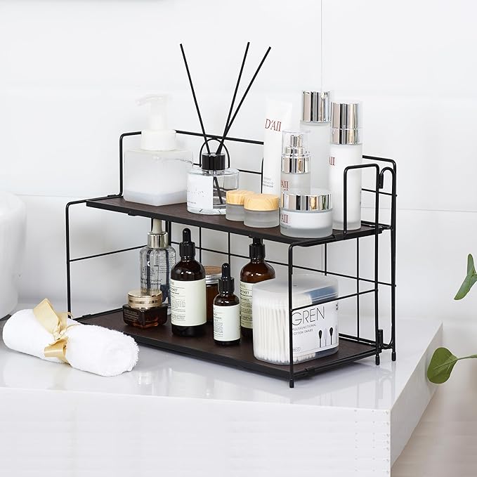 Bathroom Counter Organizer 10s Tool-Free Install, Black