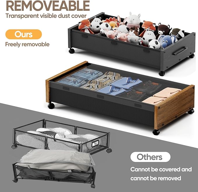 Under Bed Storage with Wheels, Vintage