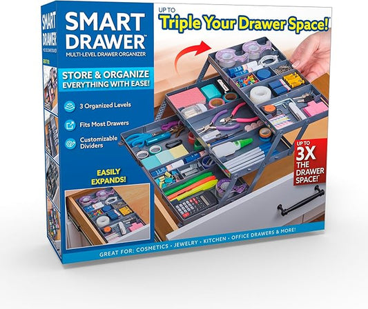 Smart Drawer Organizer, Multi-level Jewelry Holder, Cosmetics Organizer