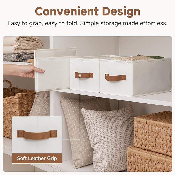 Closet Organizer Storage Baskets, Storage Bins for Shelves