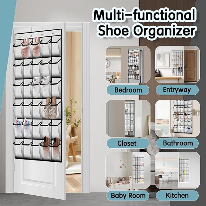 Kotkn 30 Compartment Breathable Mesh Pocket Over the Door Hanging Over the door