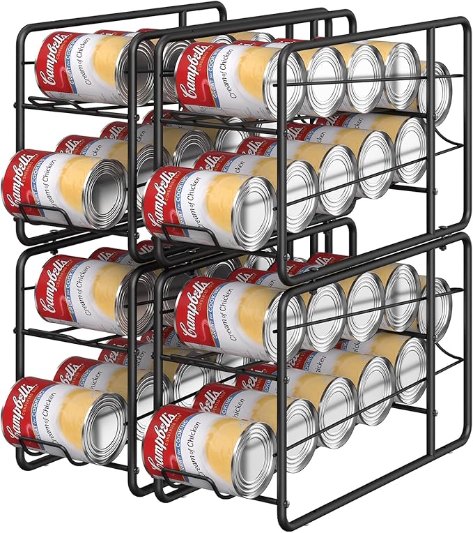 4 Pack Can Dispenser Rack, Black