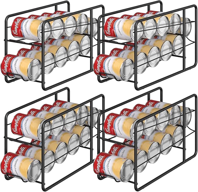 4 Pack Can Dispenser Rack, Black