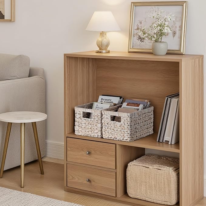 Pantry Baskets, Wicker Storage Baskets for Organizing, Natural