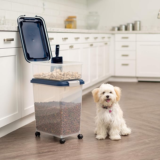 USA Dog Food Storage Container, 30 lbs & 11 lbs Combo, Navy