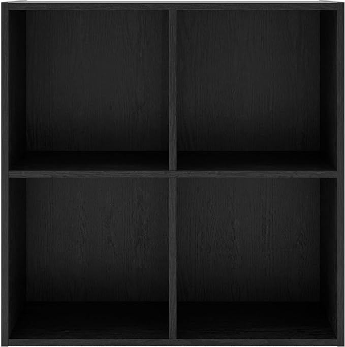 Homes, Inside + Out Apexa 4-Cube Storage Organizer Shelves, Black