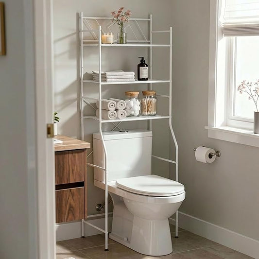 Home Zone Living Over the Toilet Bathroom Storage Organizer with 3 Tiers