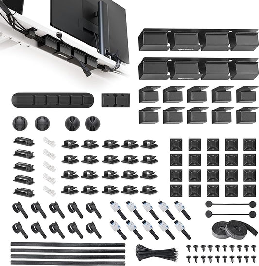 ERGONOMIC Metal 316 PCS Cable Management Organizer Kit Cable Raceways