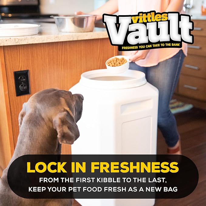 Gamma2 Vittles Vault Pet Food Storage Containers - Sealed Dog and Cat Food Storage Container, Fits up to 80lbs, Made in the USA - [14" L x 28" H]
