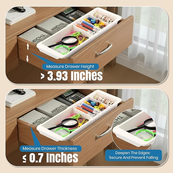Enhon Expandable Sliding Drawer Organizer for Kitchen Drawers