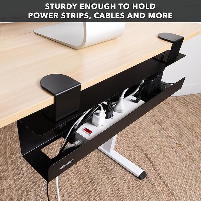 Mount-It! Under Desk Cable Management Tray