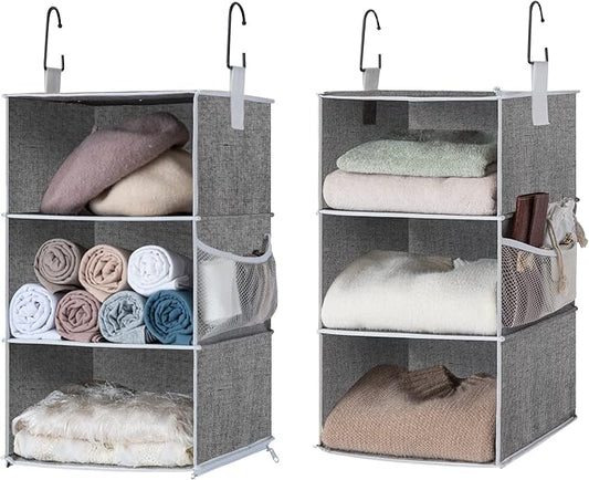 6-Shelf Closet Organizers, Gray