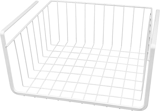 White Wire Under-Shelf Storage Basket, 11-Inch