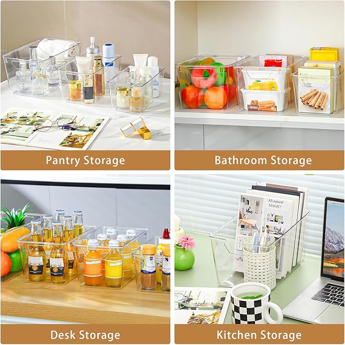 12 Pack Organizers and Storage, Pantry Organization and Storage Bins