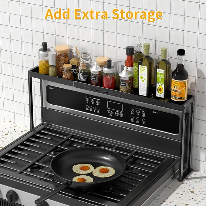 Spice Rack Shelf for Kitchen Stove