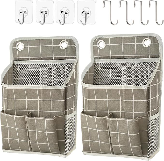 Hanging Basket for Organizing, Grey Grid2