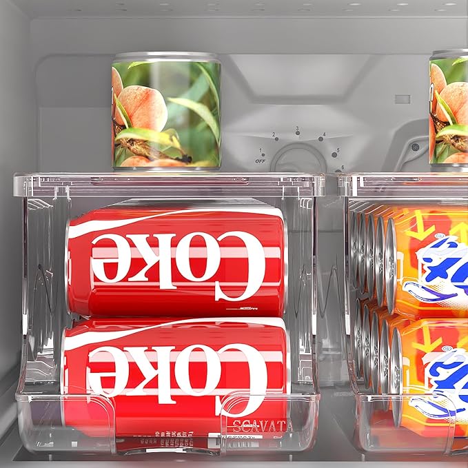 4 Pack Stackable Refrigerator Organizer
