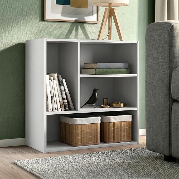 Homes, Inside + Out Apexa 4-Vertical Storage Organizer Shelves, White