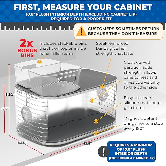 Mighty Susan 2-Tier Lazy Susan Pantry Organizer