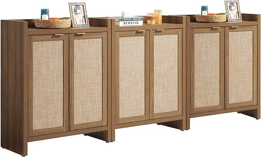 Shoe Cabinet Set of 3, Large Capacity Shoe Storage Organizer Cabinet
