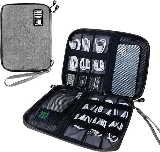 Electronics Travel Organizer, Business -Grey Black