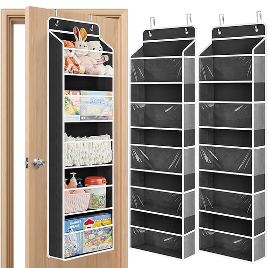 2 Pack Toy Stuffed Animal Storage, Black