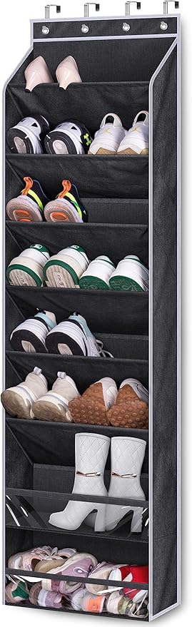 Over The Door Shoe Rack for Door Fit 20 Pairs Sneakers Large Hanging Shoe