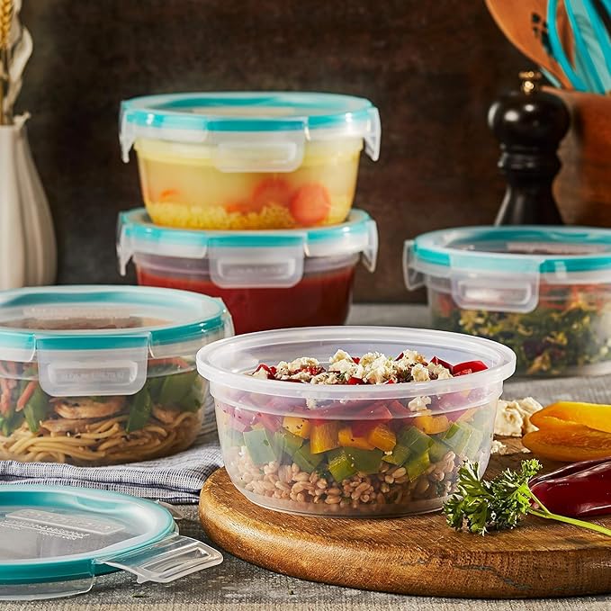 Plastic Total Solutions (5-Pack, 3.8 Cup) Food Storage Containers Set