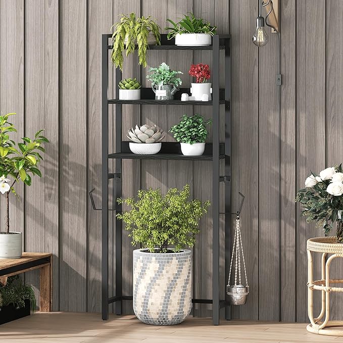 Over The Toilet Storage Rack, Black TSBK6001
