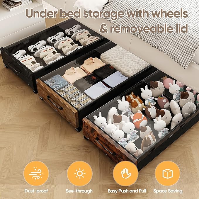 Under Bed Storage with Wheels, Vintage
