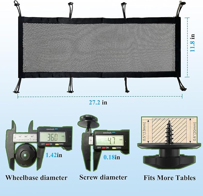Under Desk Cable Management Net, Heavy-Duty Mesh Desk Wire Organizer, Large Capacity Under Desk Cord net for Home Office & Gaming Setup, Adjustable & Sturdy Cable Management net